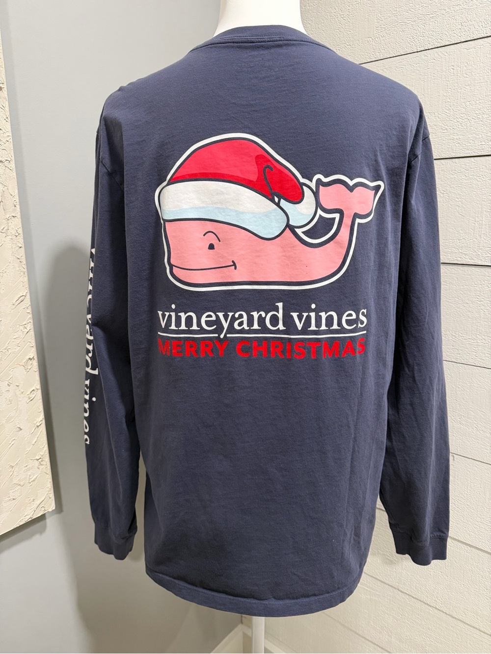 Vineyard Vines Navy Long-Sleeve Pocket Tee - Picture 3 of 3